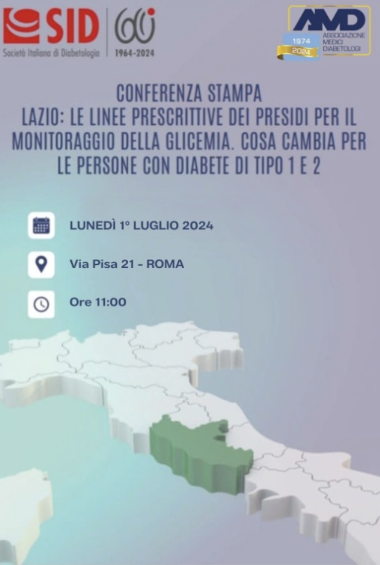 Lazio: le linee prescrittive dei presidi per il monitoraggio della glicemia. Cosa cambia per le persone con diabete di tipo 1 e 2